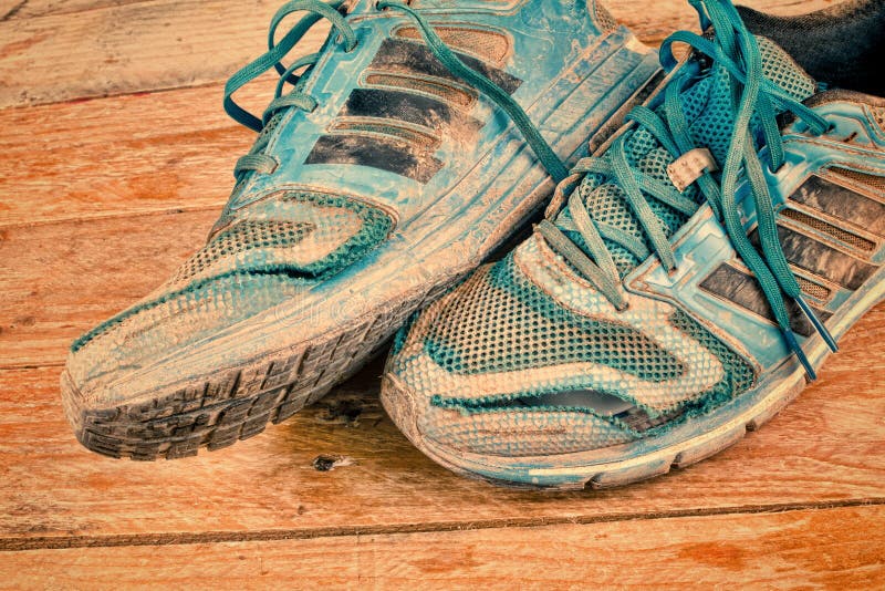 Worn Sports Shoes Still Life Stock Photo - Image of battered, shoes ...