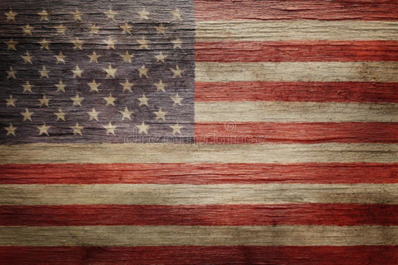 Worn vintage American flag