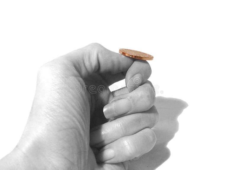 Worp van een muntstuk stock foto Worp van een muntstuk stock foto
