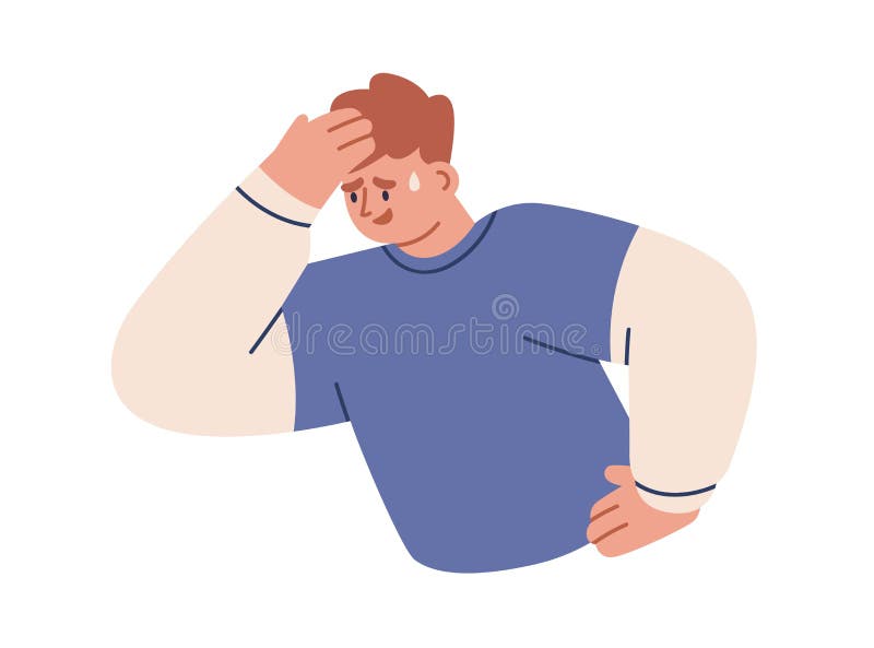 Sweating Worried Face Stock Illustrations – 64 Sweating Worried Face Stock  Illustrations, Vectors & Clipart - Dreamstime