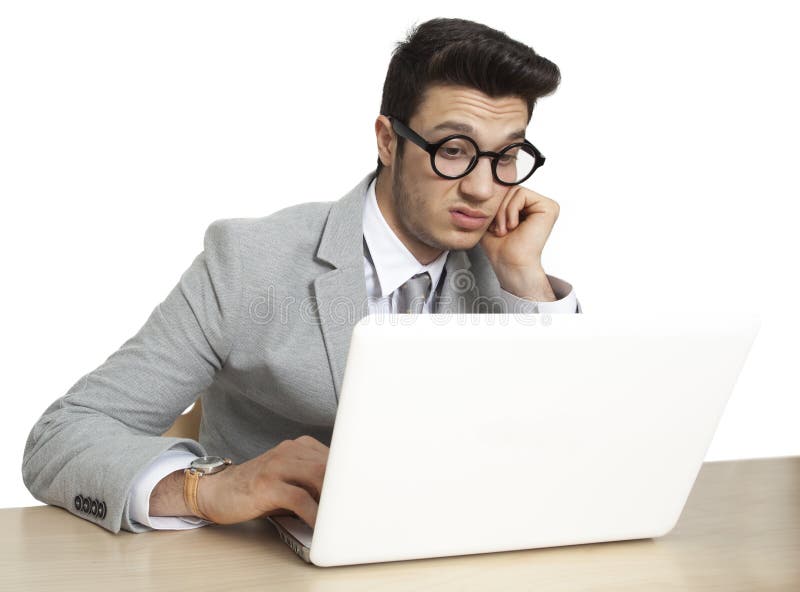 Worried businessman in stress royalty free stock images
