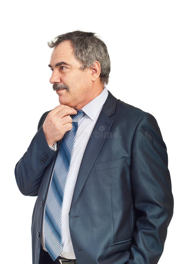 Worried mature business man