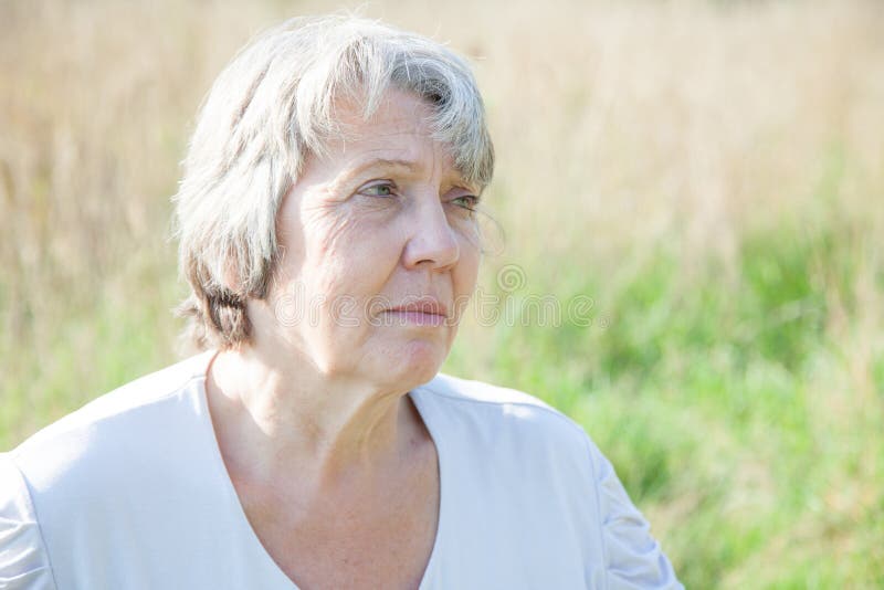 Worried old age woman stock photo. Image of mature, european 58385336
