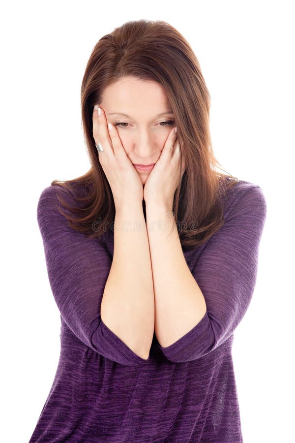 Worried woman royalty free stock image