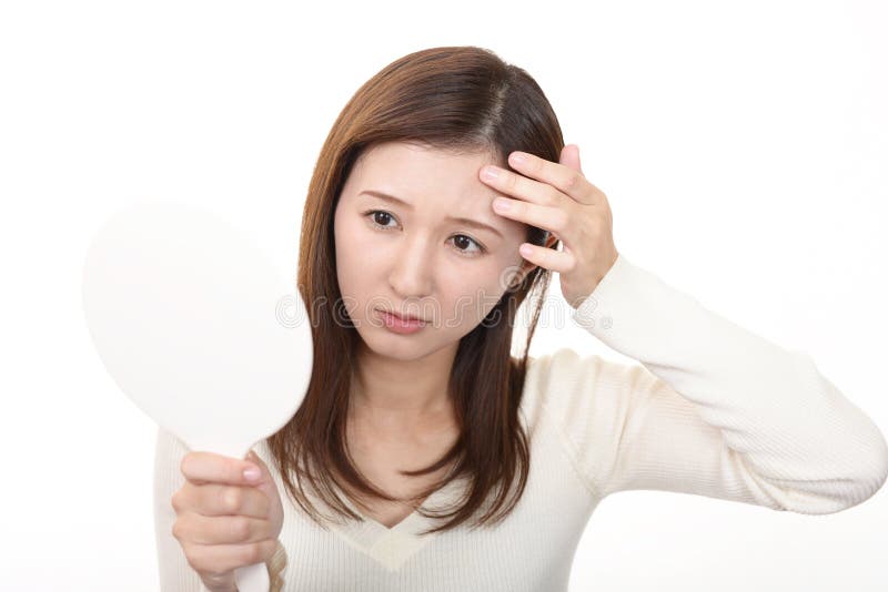 Worried Woman Having Skin Problems Stock Image - Image of japan, people:  139043467