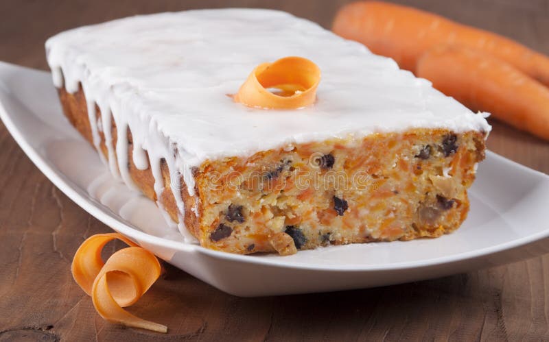 Wortelcake royalty-vrije stock afbeelding