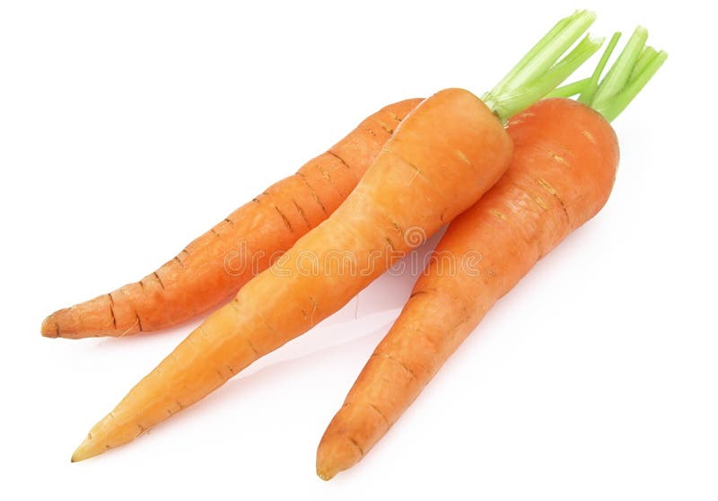 Carrots on a white background. Carrots on a white background