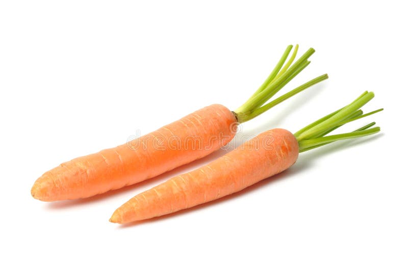 Fresh red carrots on white background. Fresh red carrots on white background