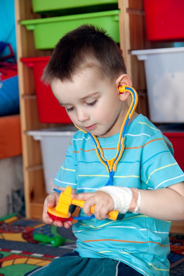 Wounded in the left hand royalty free stock images