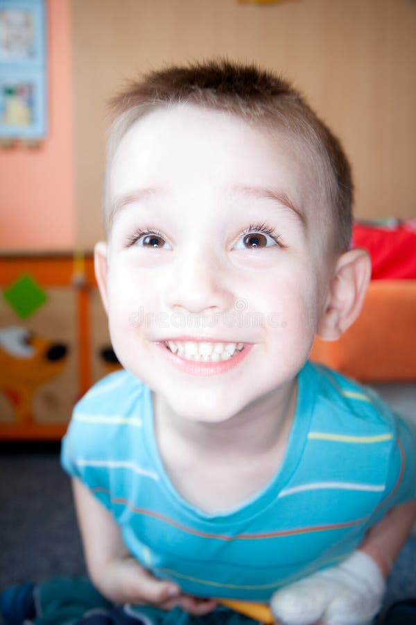 Wounded in the left hand stock photo