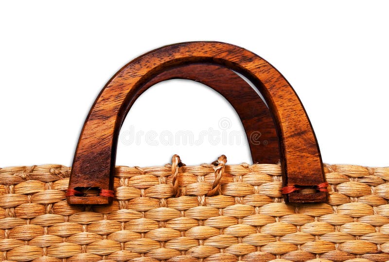 Woven bag isolated on white