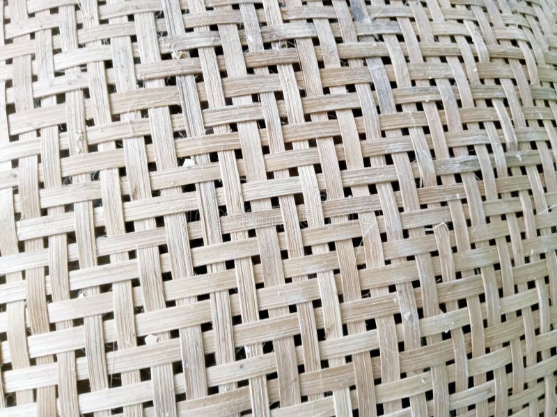 Woven Bamboo Squares Made into Baskets for Vegetables and Food Stock