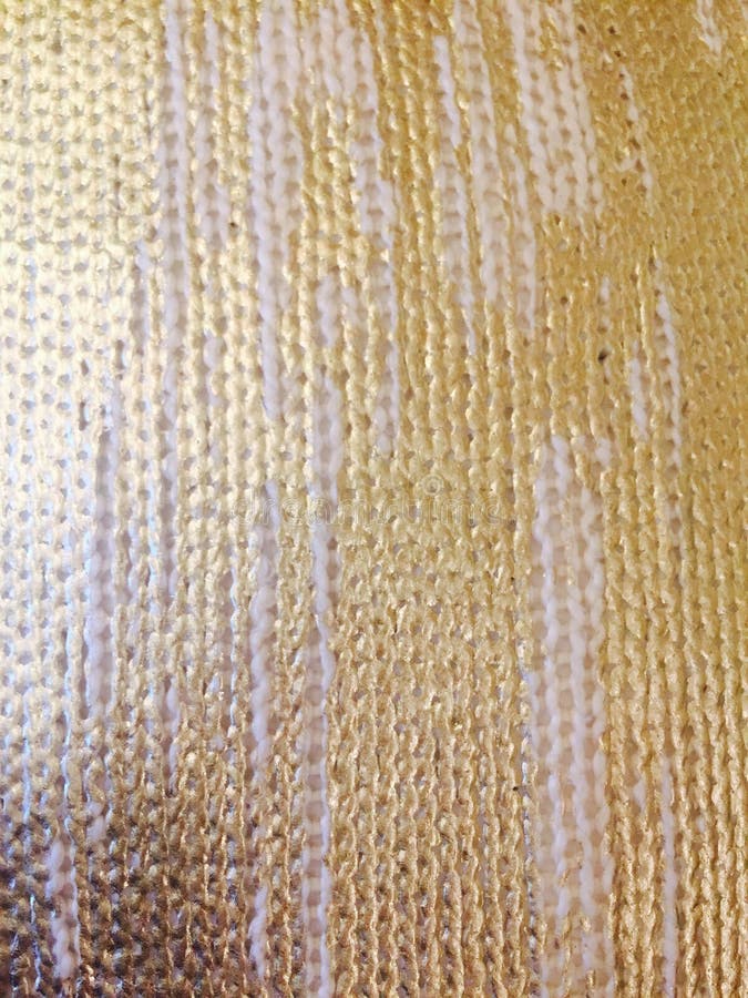 Woven Knitted Fabric Texture with Gold Paint Stock Photo Image of
