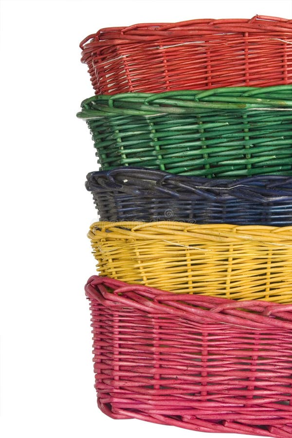 Woven straw baskets stock image. Image of background 25987829