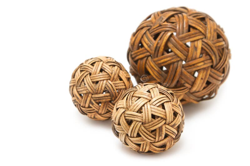Woven Wickerwork Balls Made From Bamboo Stock Photos Image 27452293