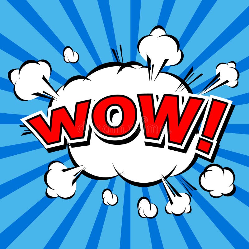 Wow! Comic Speech Bubble, Cartoon. Stock Vector - Illustration of boom