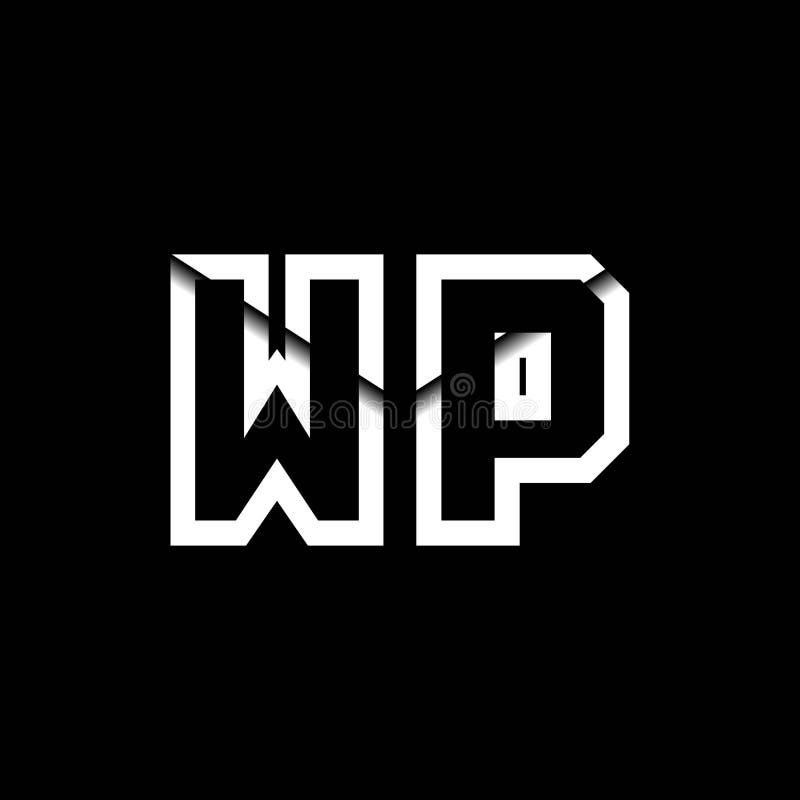 WP Monogram Envelope Shape Style vector illustration