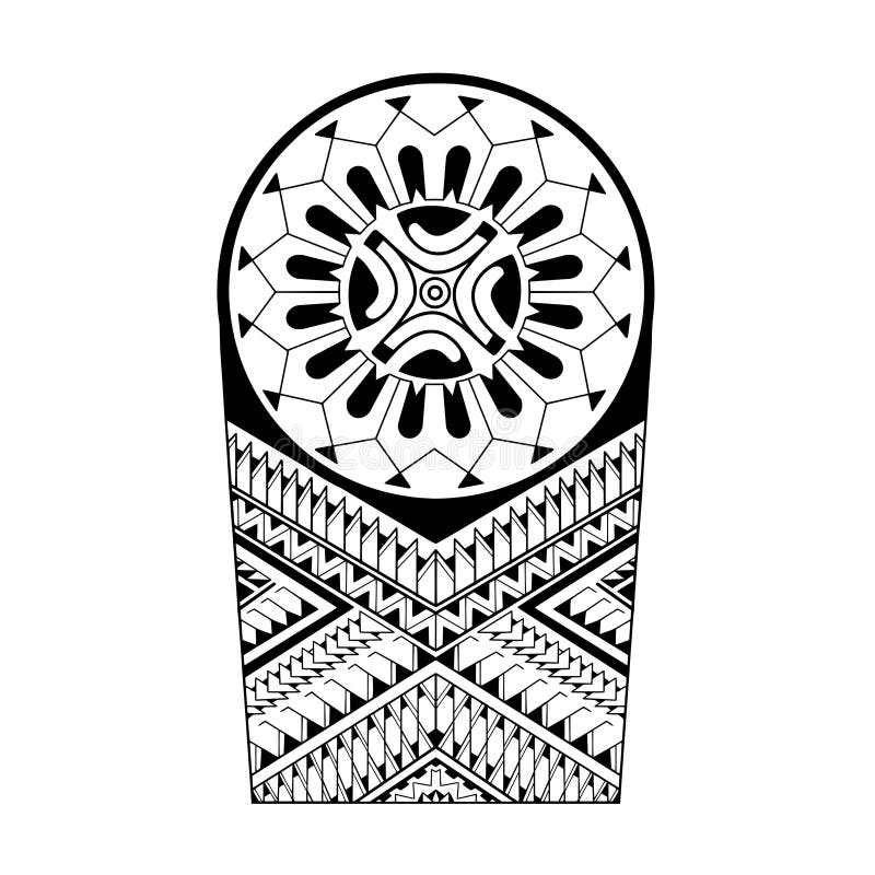 Wrap Around Arm Polynesian Tattoo Design. Stock Vector - Illustration ...