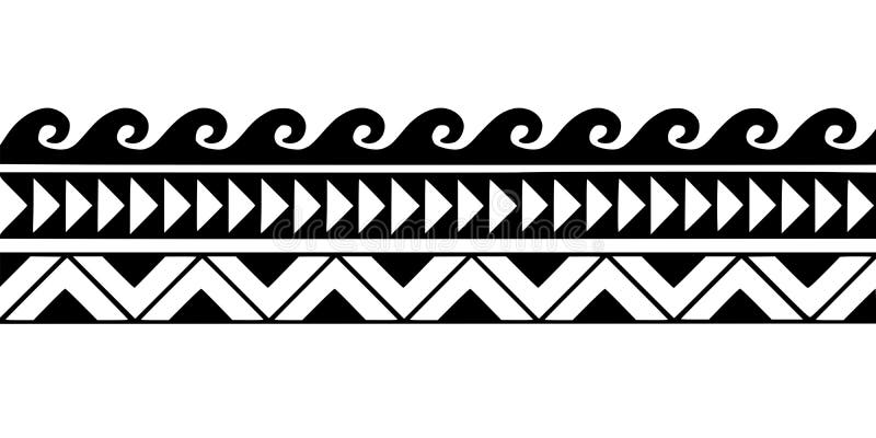 Wrap Around Arm Polynesian Tattoo Design. Pattern Aboriginal Samoan ...