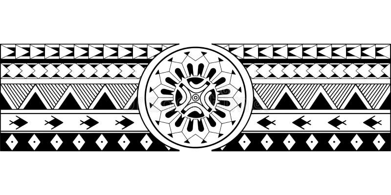 Set of maori polynesian tattoo bracelets border. Tribal sleeve seamless  pattern vector. Samoan bracelet tattoo design fore arm or foot. 34377778  Vector Art at Vecteezy