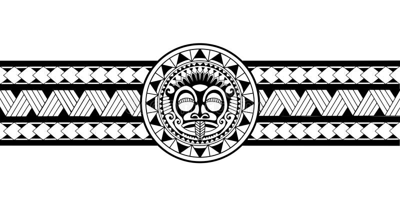 Wrap Around Arm Polynesian Tattoo Design. Stock Vector - Illustration of  lace, ornament: 257791818