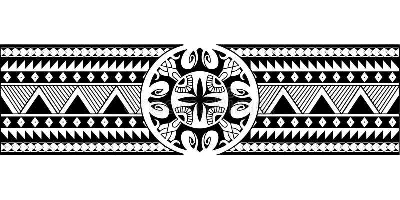 Polynesian tattoo tribal pattern border sleeve vector, samoan sketch  forearm and foot design, maori stencil bracelet armband tattoo tribal, lace  band fabric template seamless ornament, wallpaper Stock Vector | Adobe Stock