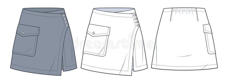 Tennis Skirt Technical Drawing Stock Illustrations – 38 Tennis Skirt ...