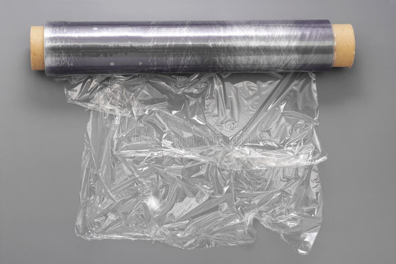 Wrapping Plastic Stretch Film Roll, Abstract Plastic Waste Concept