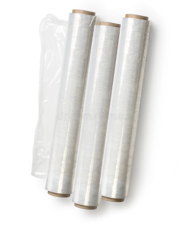 Roll Of Wrapping Plastic Stretch Film. Stock Image Image of stretch