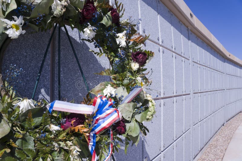 Wreath at Cemetery stock image. Image of outside, metal - 172146867