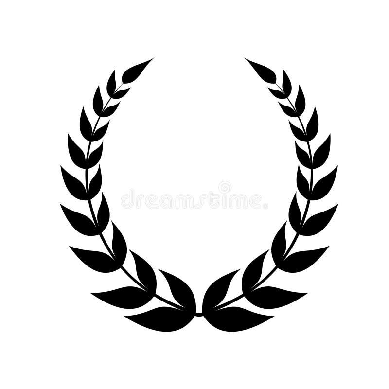 Laurel Wreath Icon. Emblem Made of Laurel Branches Stock Vector ...