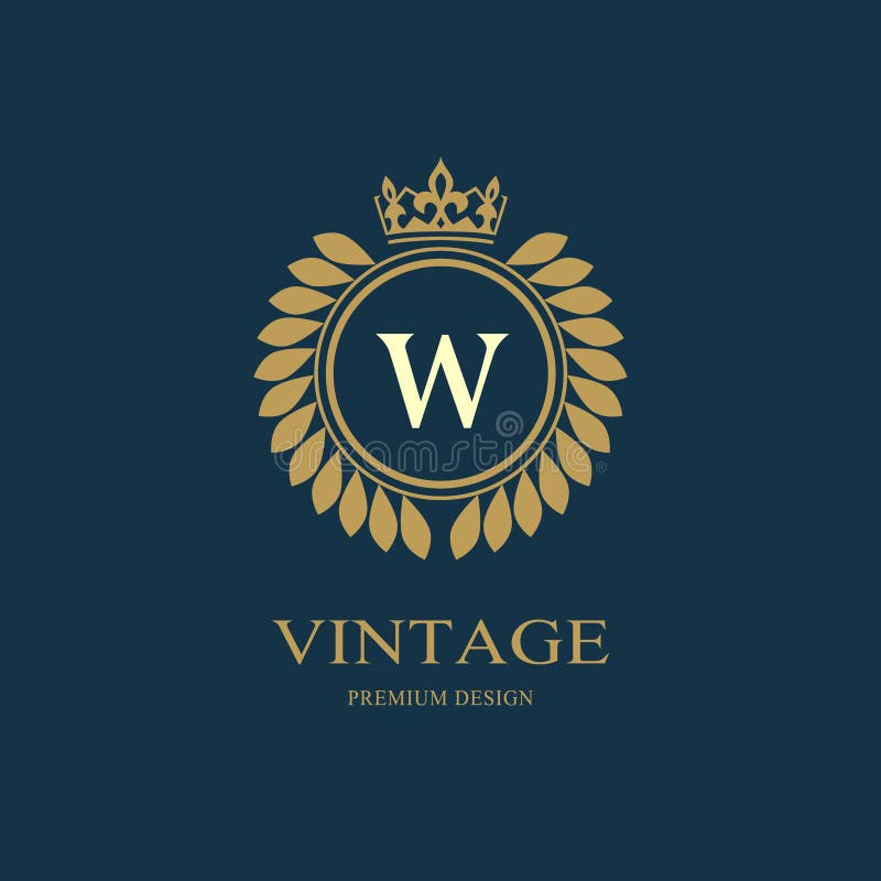 Wreath Monogram luxury design, graceful template. Floral elegant beautiful round logo with crown. Letter emblem sign W for Royalty vector illustration Wreath Monogram luxury design, graceful template. Floral elegant beautiful round logo with crown. Letter emblem sign W for Royalty vector illustration