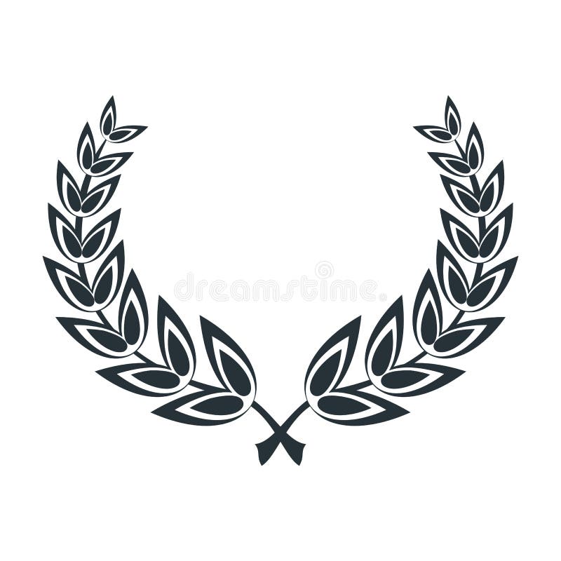 Laurel Wreath Of Leaves, Award, Symbol Of Glory, Victory, Peace. Stock ...