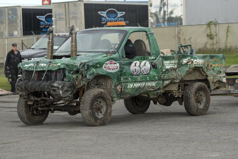 Wrecked Pickup after Demolition Derby Editorial Photo Image of broken