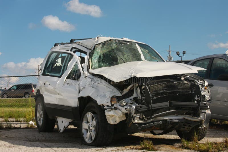 Wrecked SUV stock image. Image of engine, injury, dangerous 16200883