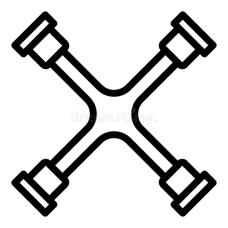 Wrench Car Icon, Outline Style Stock Vector Illustration of