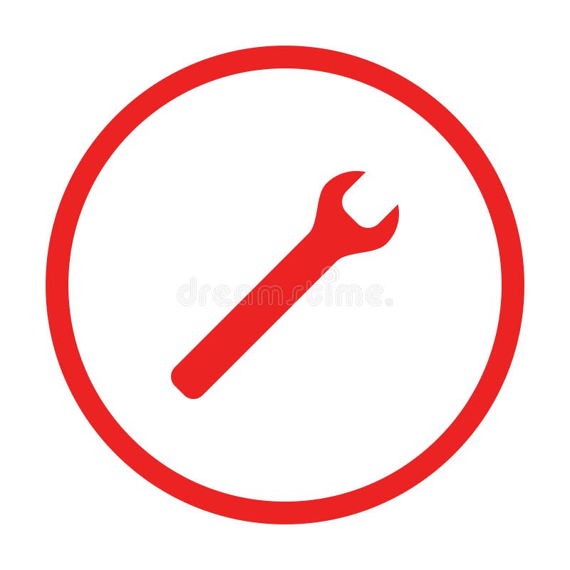 Wrench and circle stock vector. Illustration of craft 169281833