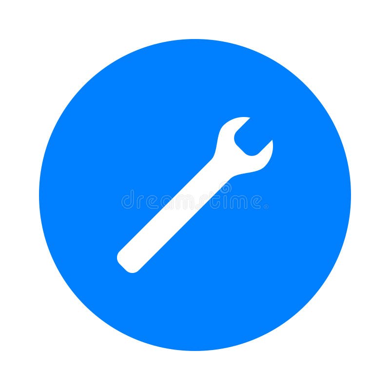 Wrench and circle stock vector. Illustration of craft 169281833