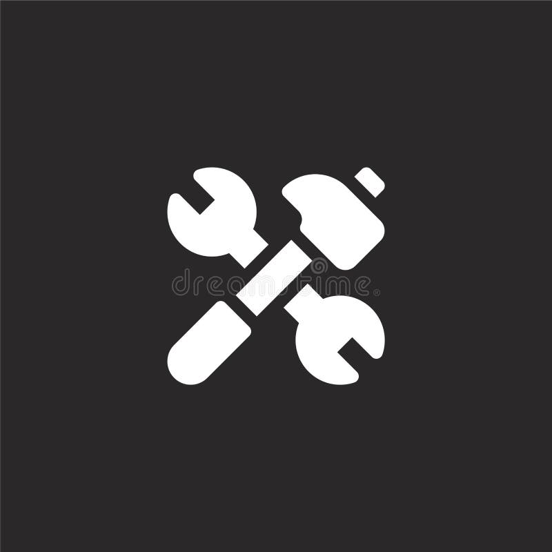 Wrench Icon. Filled Wrench Icon for site Design and Mobile, App