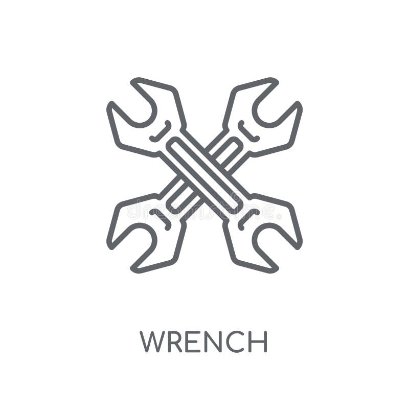 Linear Car With Wrench Icon From Mechanicons Outline Collection. Thin
