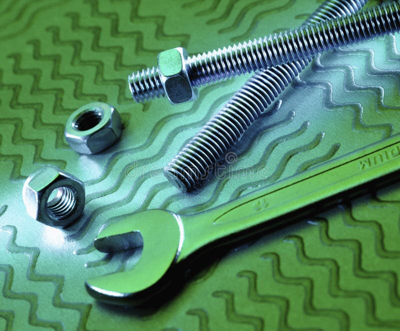 Wrench Nuts and Bolts stock photo. Image of industrial 39013714