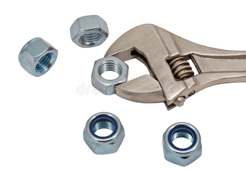 Wrench and nuts stock photo. Image of handicraft, plumber 36375904