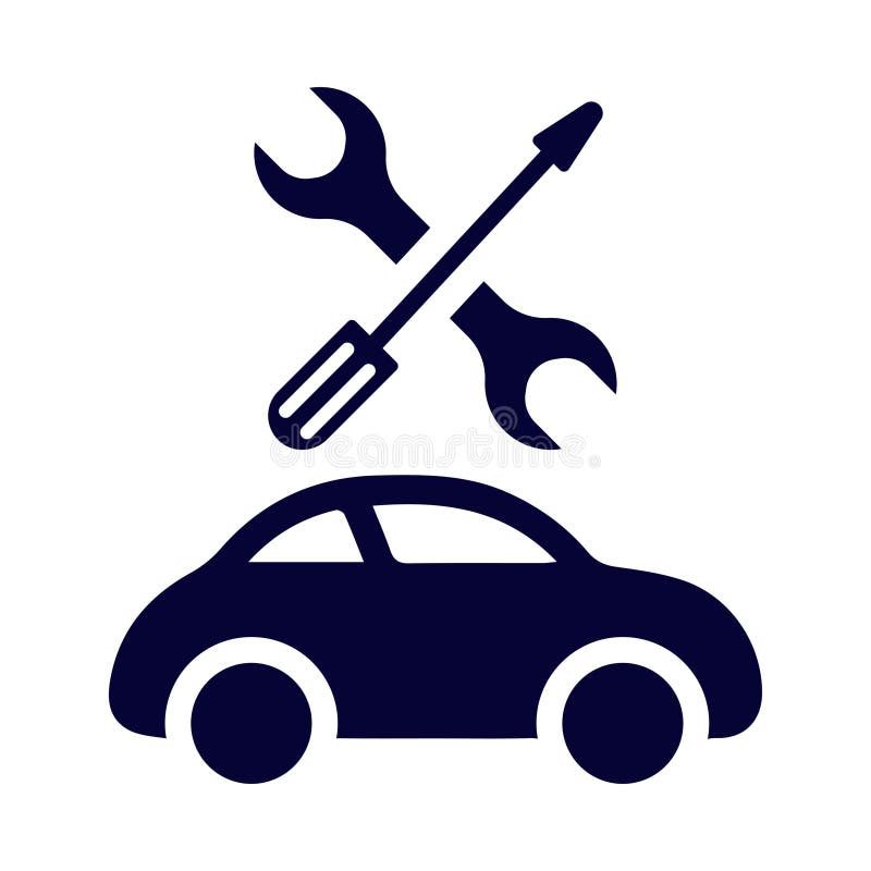 Wrench, Screwdriver, Car, Auto, Repair, Auto Car Repair Icon Stock