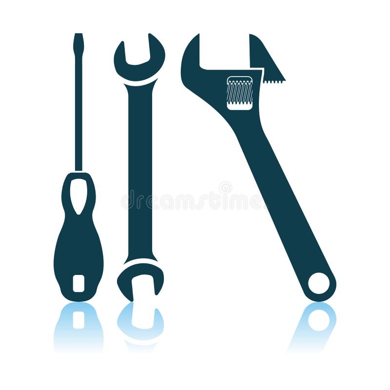 Wrench and Screwdriver Icon Stock Vector Illustration of mechanic