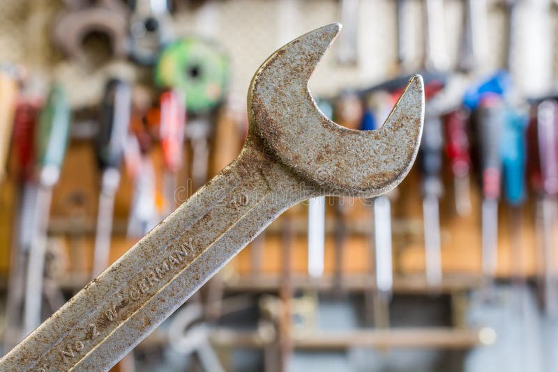 Wrench in a of a Traditional Company Stock Photo Image of