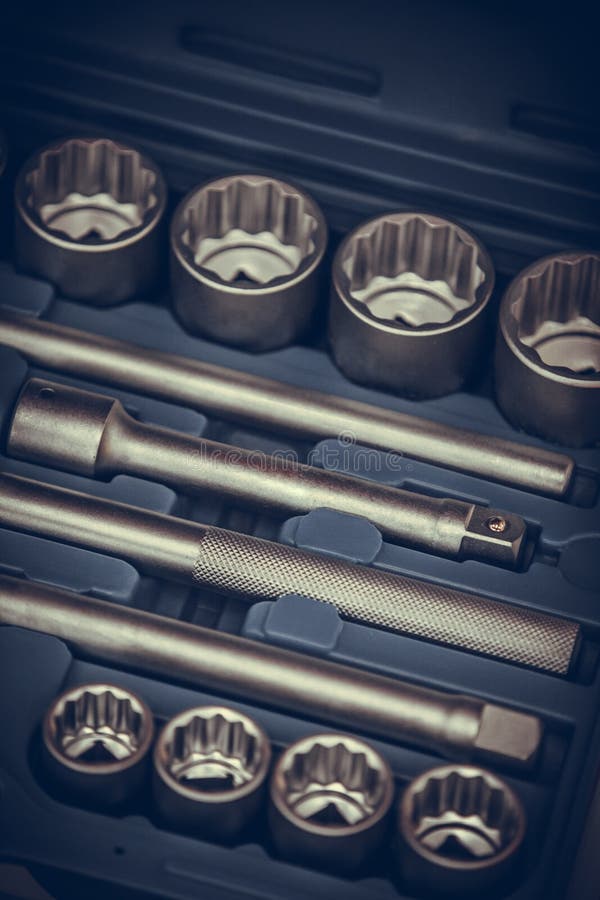Wrenches tool box stock photo. Image of toolkit, collection 81371088