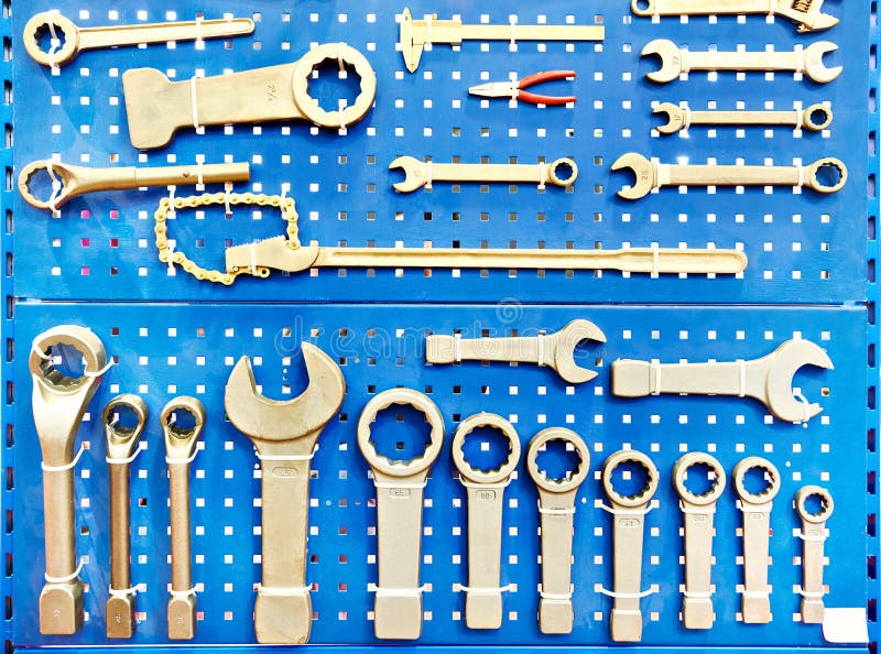 Wrenchs or spanners tools stock images