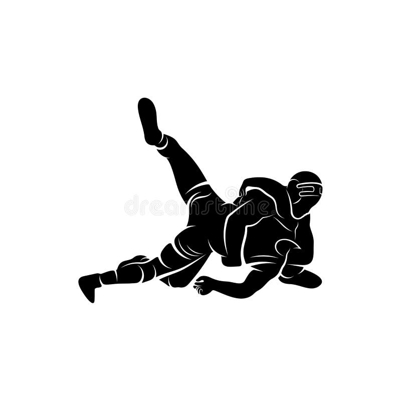 Wrestling logo vector template, Illustration symbol, Silhouette design vector illustration