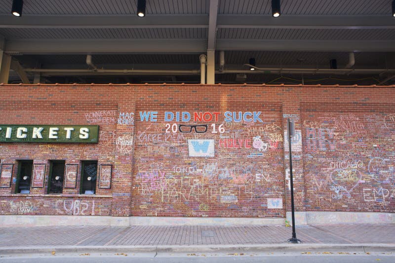 Wrigley fangen Weltmeisterschafts-Wand von Tributen auf stockfotos Wrigley fangen Weltmeisterschafts-Wand von Tributen auf stockfotos