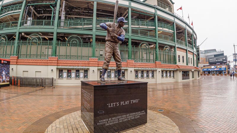 Wrigley Field baseball stadium - home of the Chicago Cubs - CHICAGO, USA - JUNE 10, 2019 royalty free stock images Wrigley Field baseball stadium - home of the Chicago Cubs - CHICAGO, USA - JUNE 10, 2019 royalty free stock images